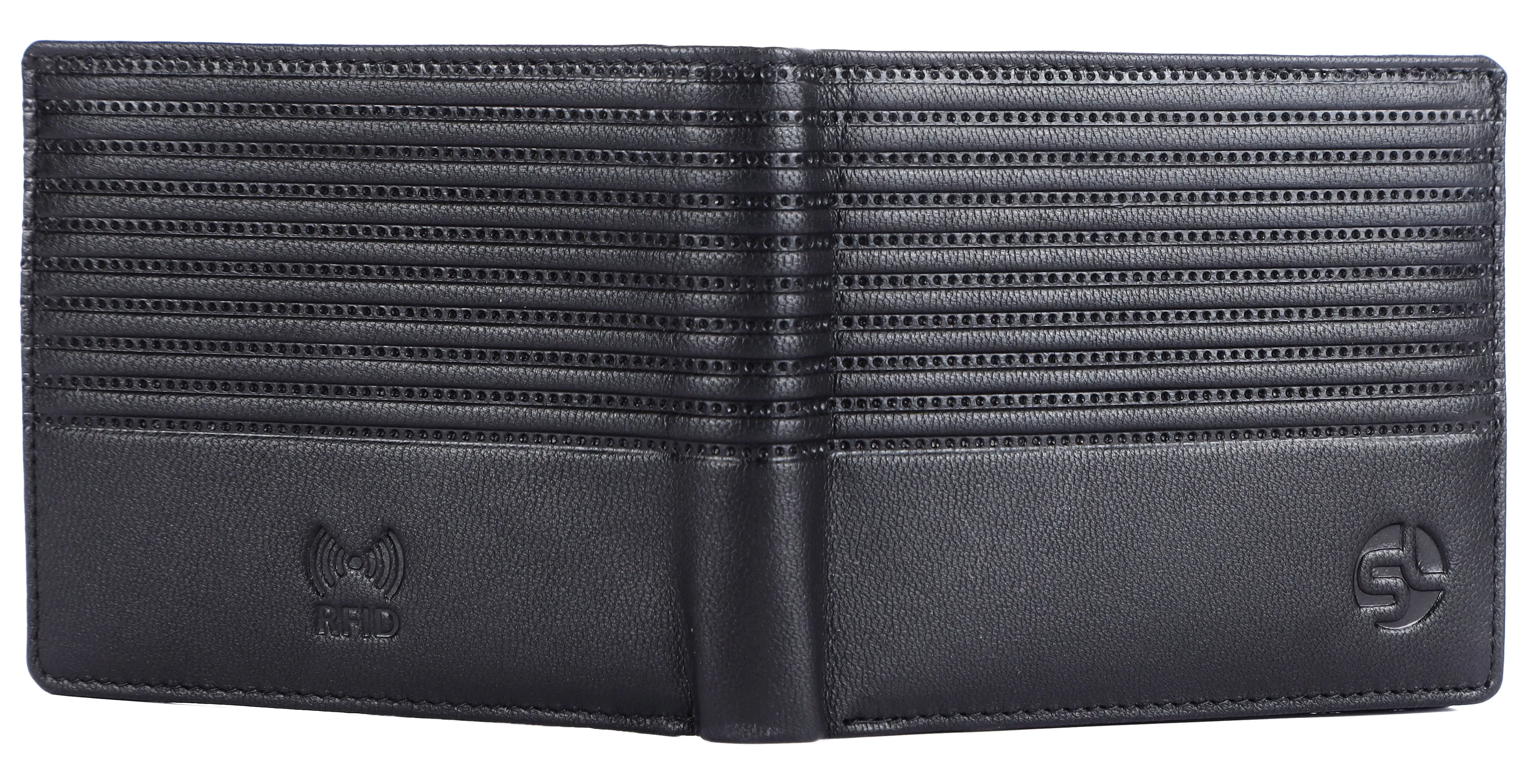 MENS LEATHER WALLET (RFID) 93701 (BLACK)