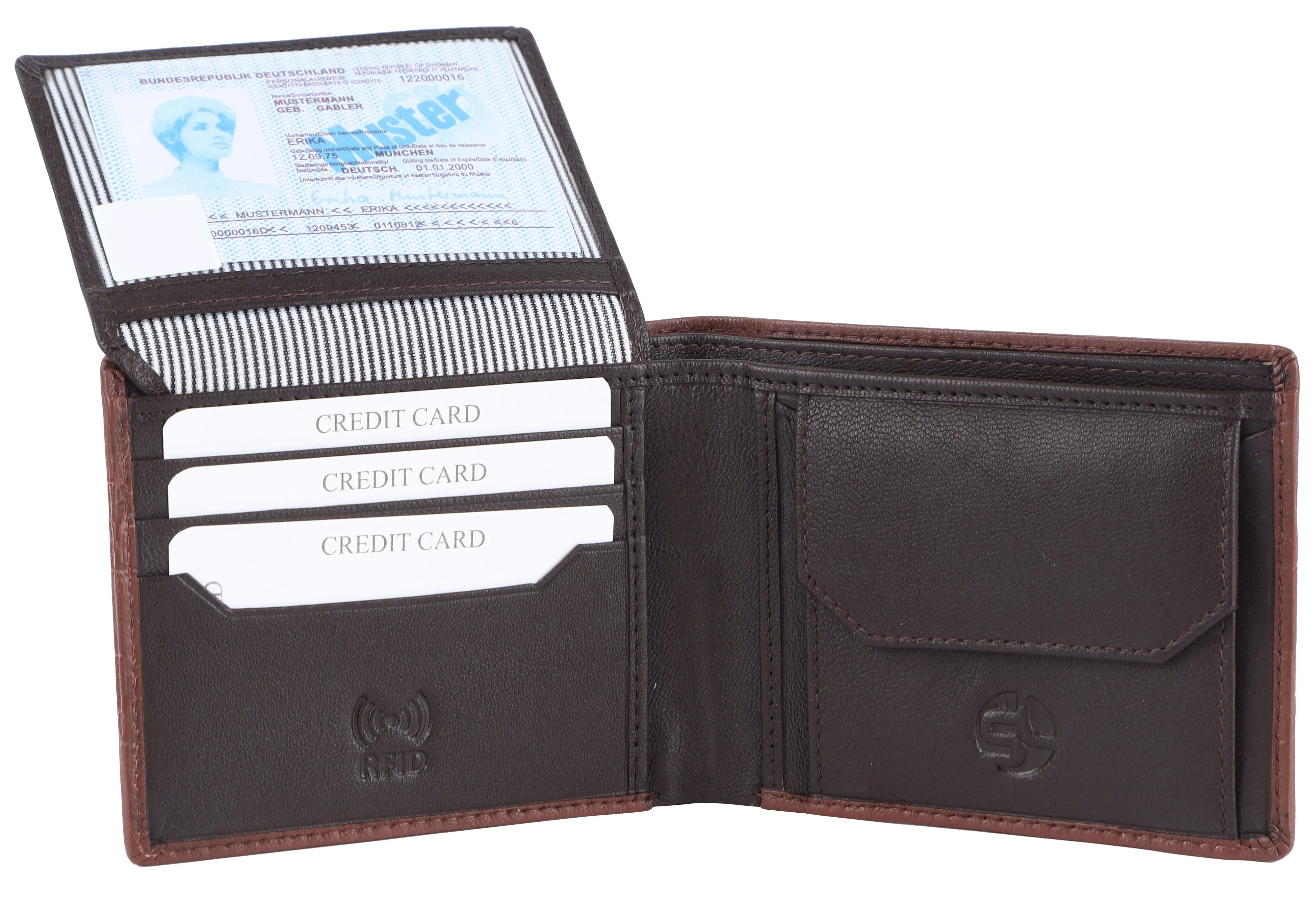 MENS LEATHER WALLET (RFID) 93704 (TAN)