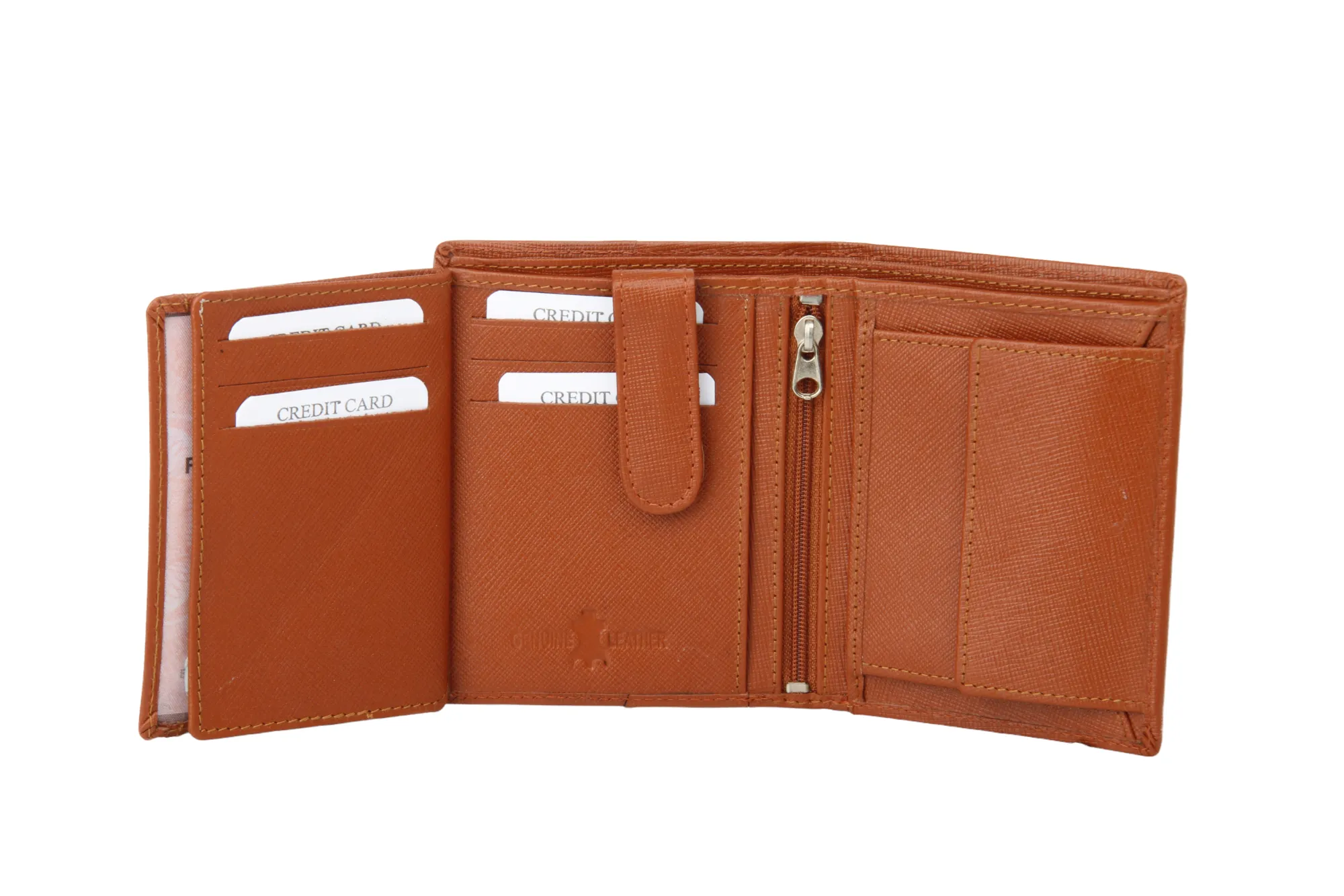 Mens Premium leather Wallet 92950 (Tan)