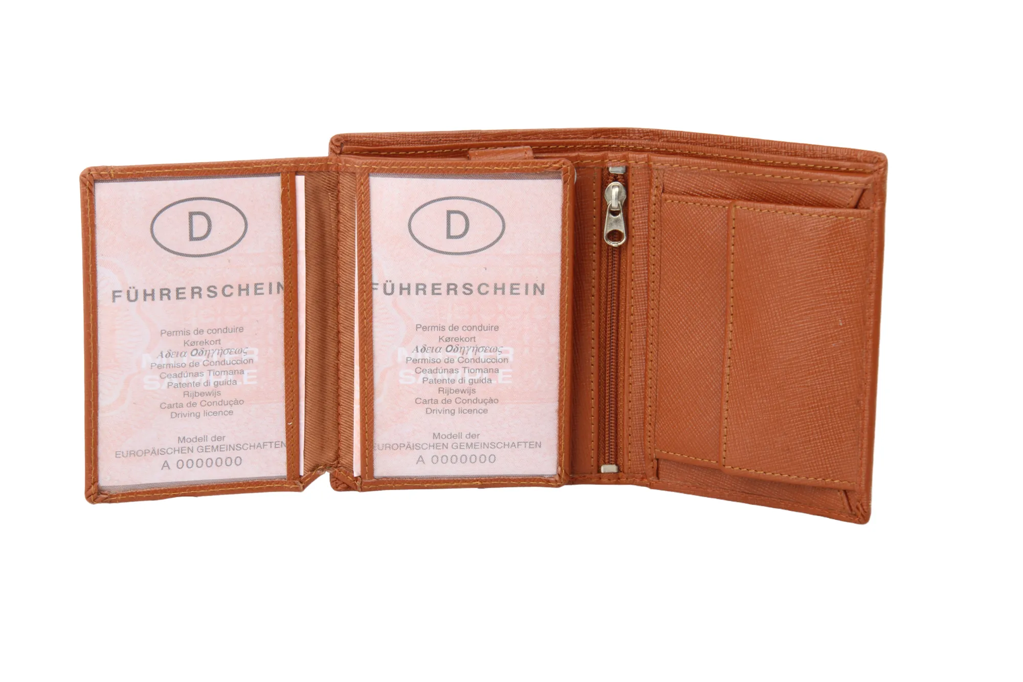 Mens Premium leather Wallet 92950 (Tan)