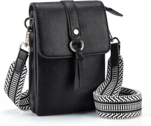 Missnine Small Crossbody Bags for Women Vegan Leather Cell Phone Purses Trendy RFID Wallet Purses with Adjustable Strap