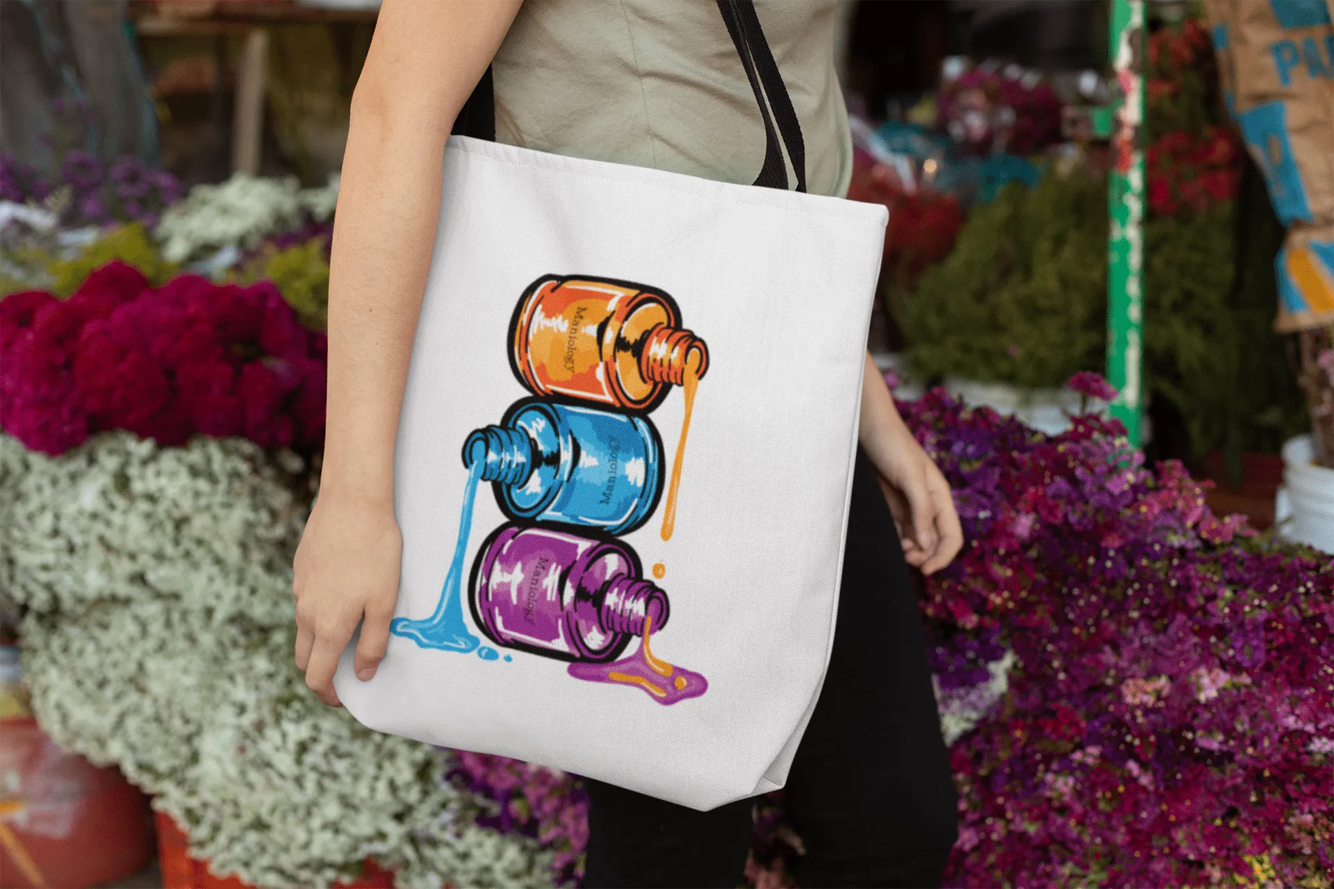 Nail Polish Bottles Tote Bag