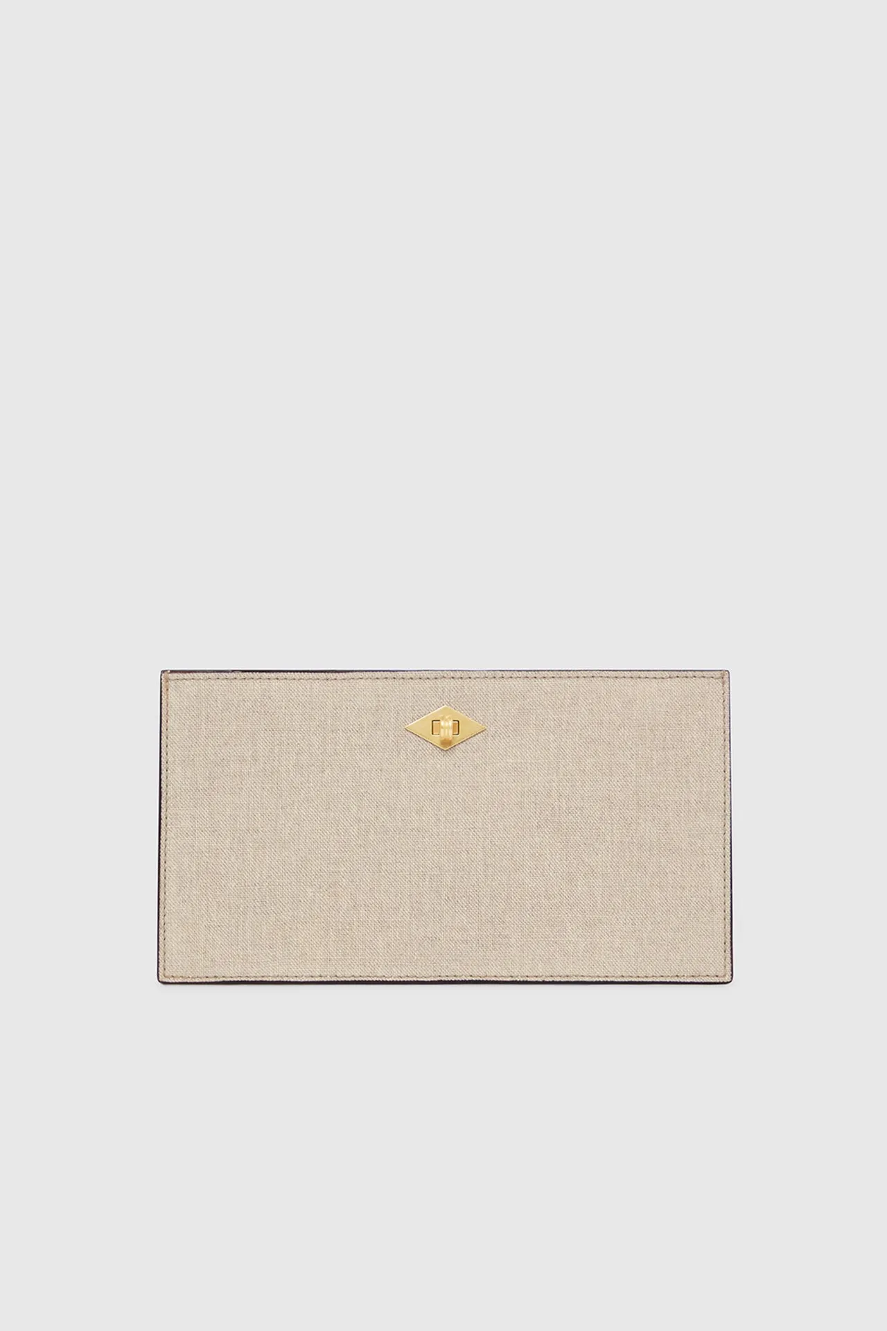 Natural Linen Cognac Ease Bag