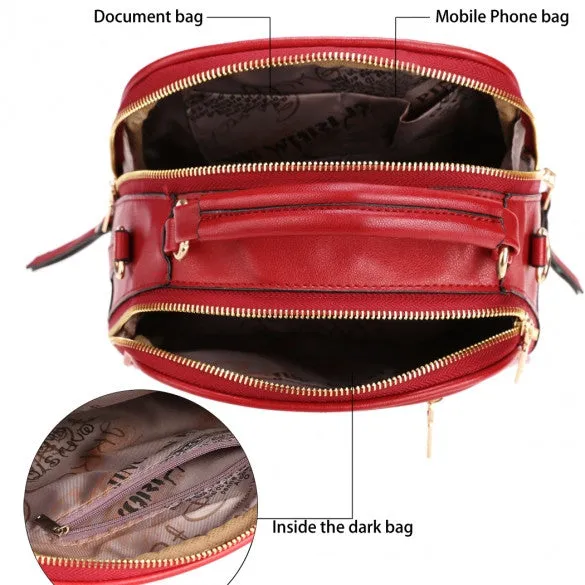 Retro Women Synthetic Leather Shoulder Strap Casual Small Bag Messenger Tote