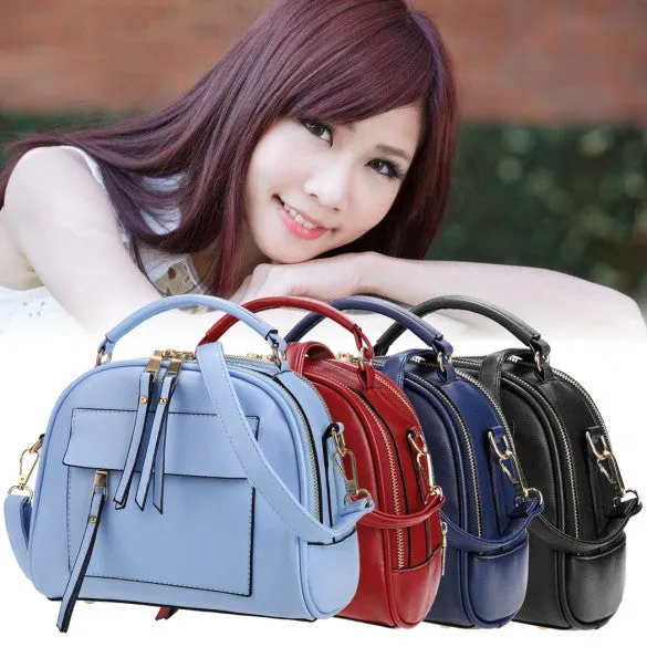 Retro Women Synthetic Leather Shoulder Strap Casual Small Bag Messenger Tote