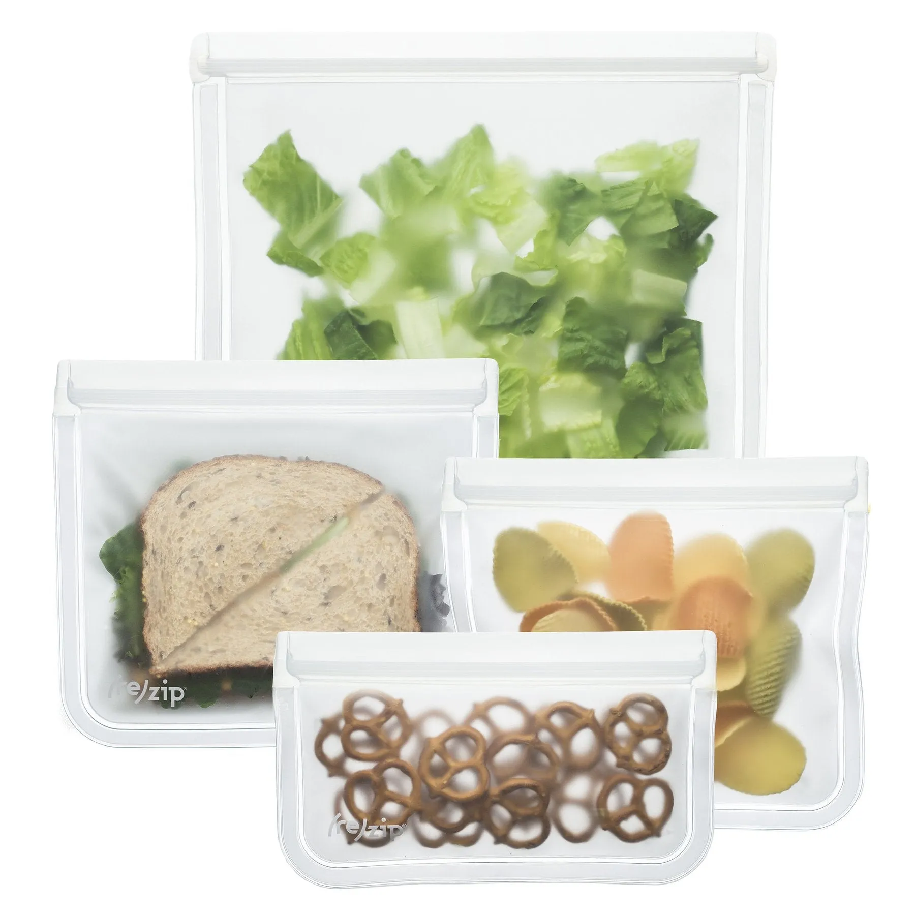 (re)zip - Lay-Flat Leakproof Reusable Food Storage Bags 4 Pack