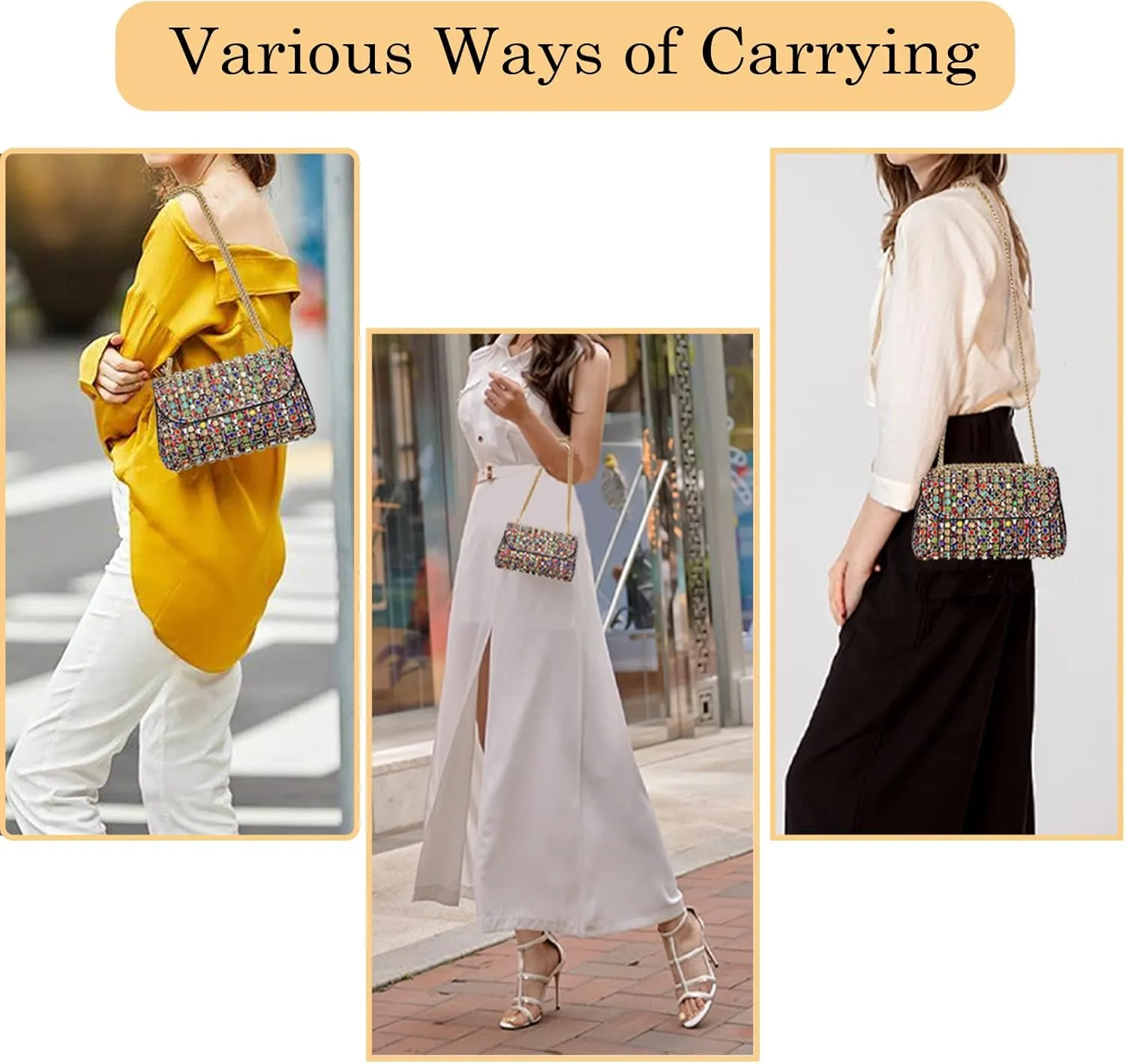 Rhinestones Clutch Purses for Women Evening Bag Sparkly Handbag for Prom Party Wedding