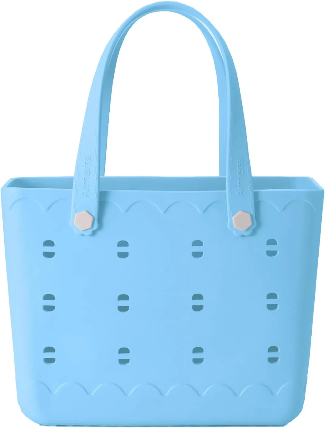 Rubber Beach Bag Waterproof Washable Tip-Proof Durable Tote Bag for Beach Boat Pool and Sports X Large Rubber Tote