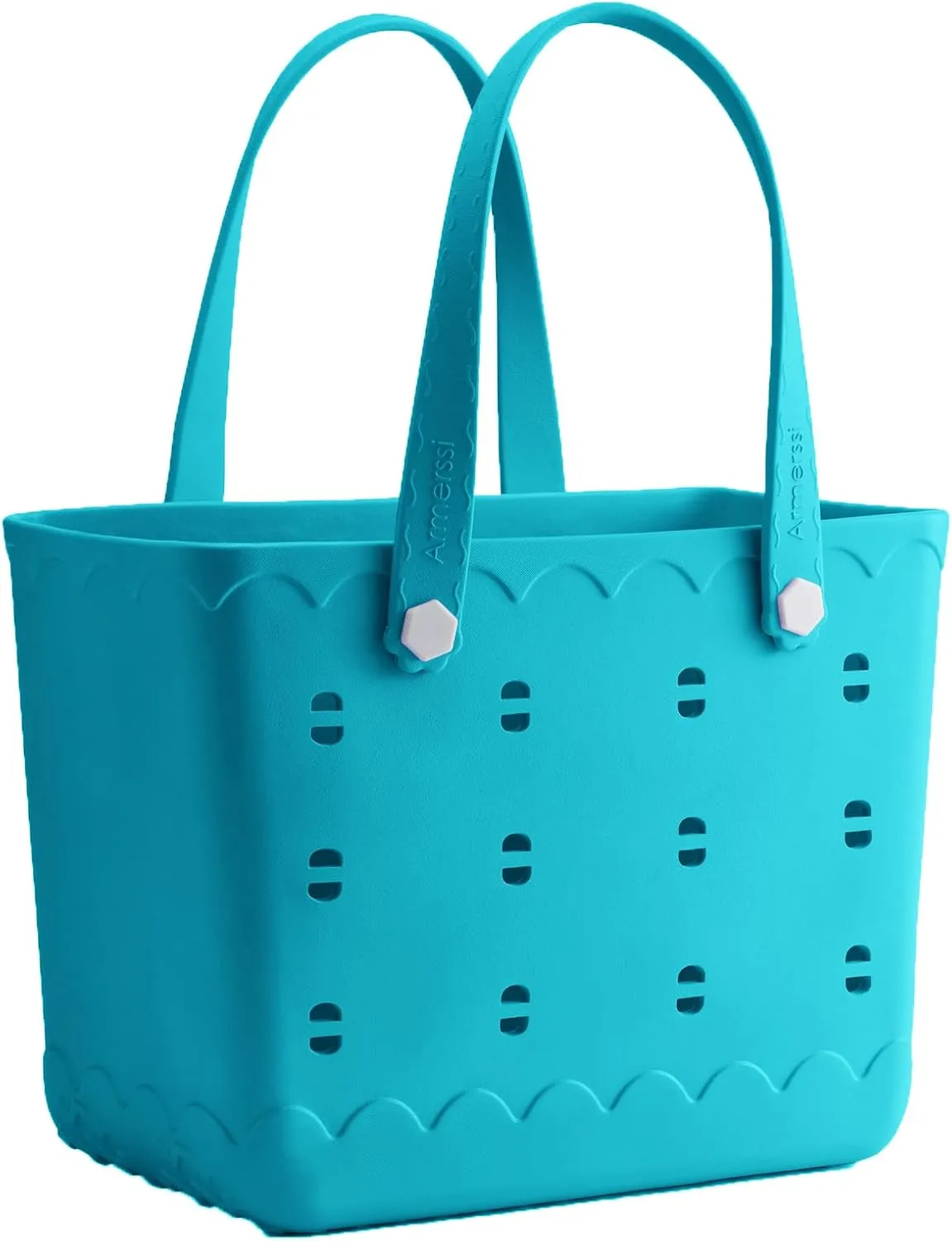 Rubber Beach Bag Waterproof Washable Tip-Proof Durable Tote Bag for Beach Boat Pool and Sports X Large Rubber Tote