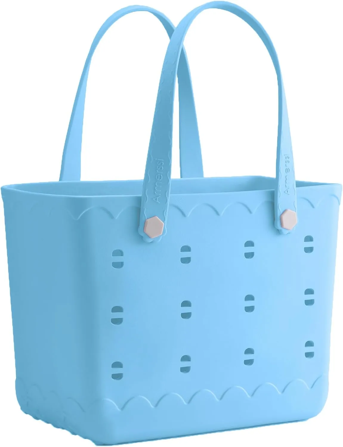 Rubber Beach Bag Waterproof Washable Tip-Proof Durable Tote Bag for Beach Boat Pool and Sports X Large Rubber Tote