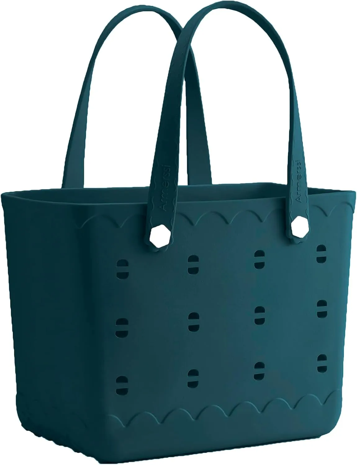 Rubber Beach Bag Waterproof Washable Tip-Proof Durable Tote Bag for Beach Boat Pool and Sports X Large Rubber Tote