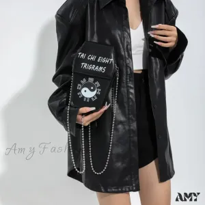 Shape PU Cosmetic Coffin Bag Leather Halloween Gothic Funny