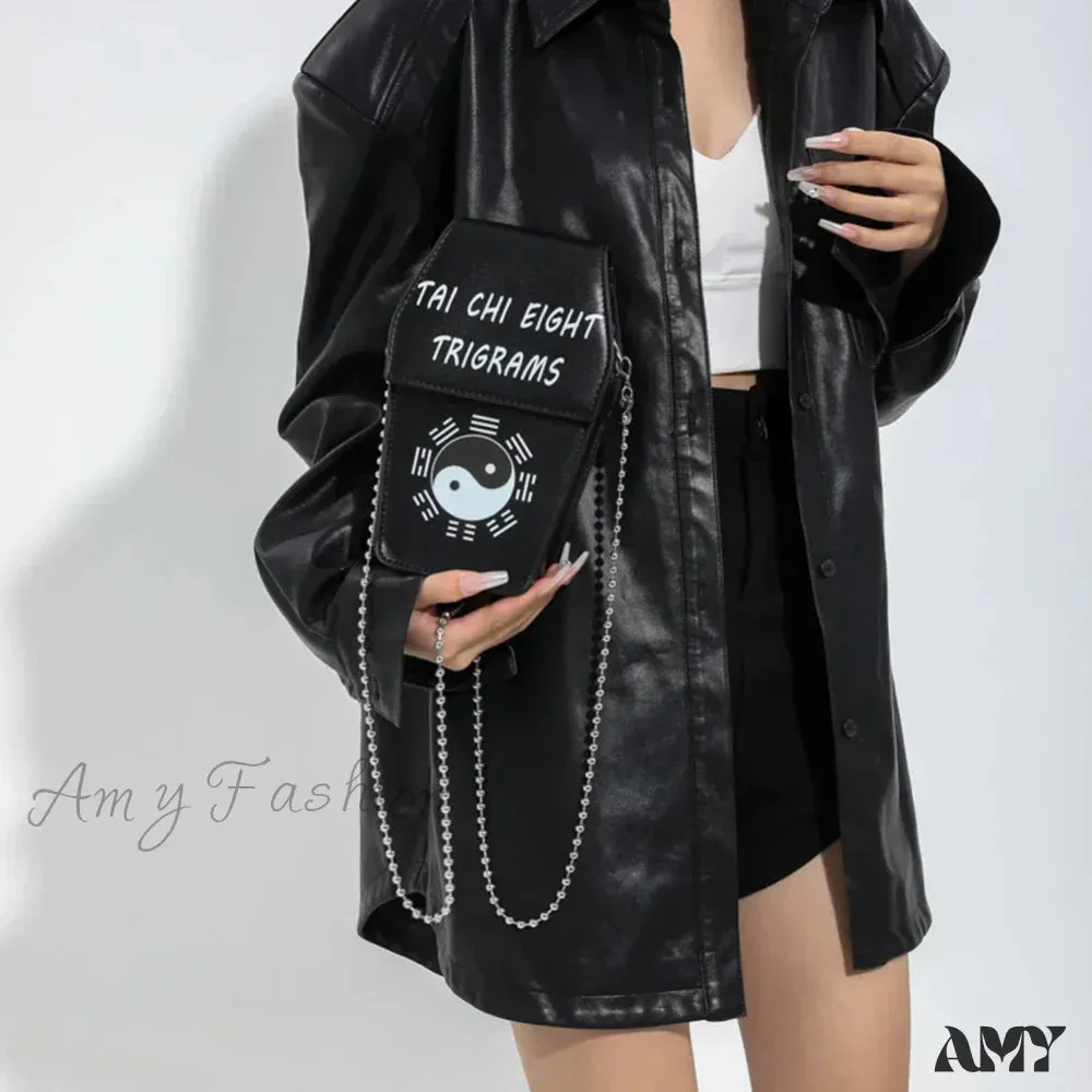 Shape PU Cosmetic Coffin Bag Leather Halloween Gothic Funny