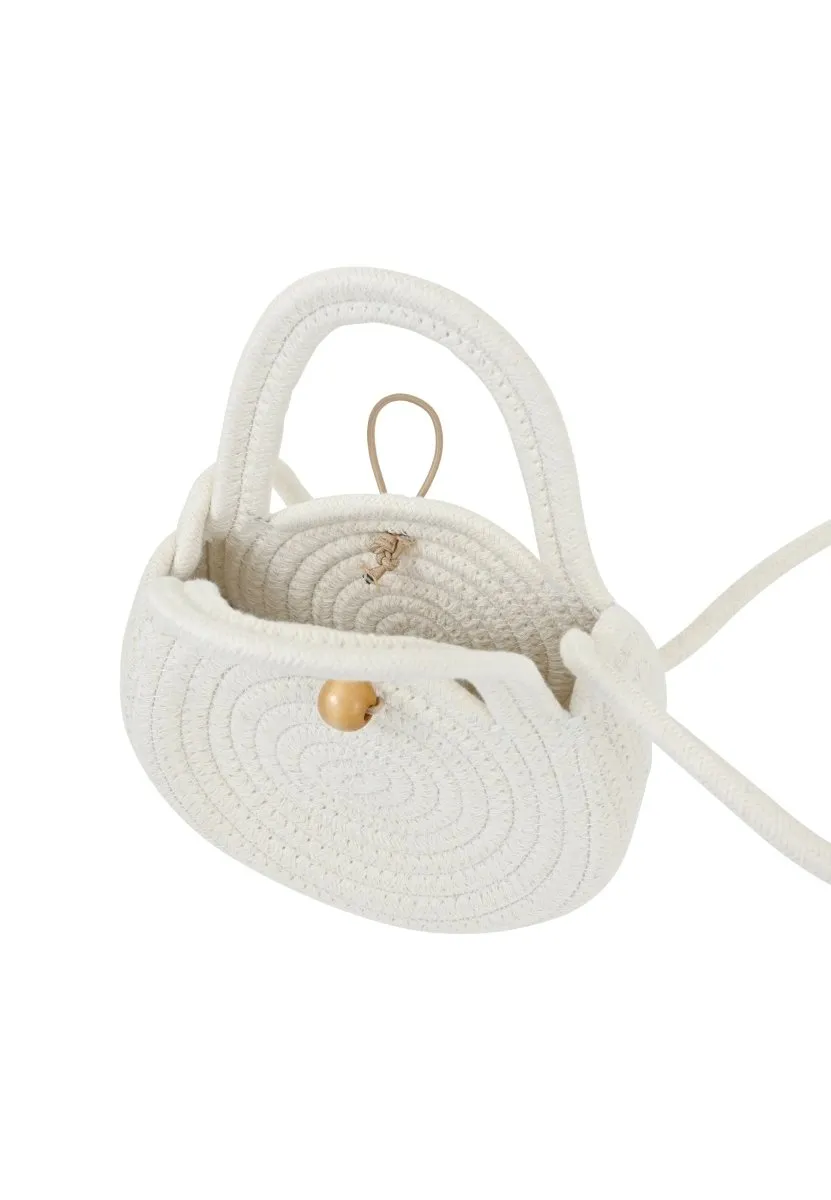 South Beach White Mini Rope Bag