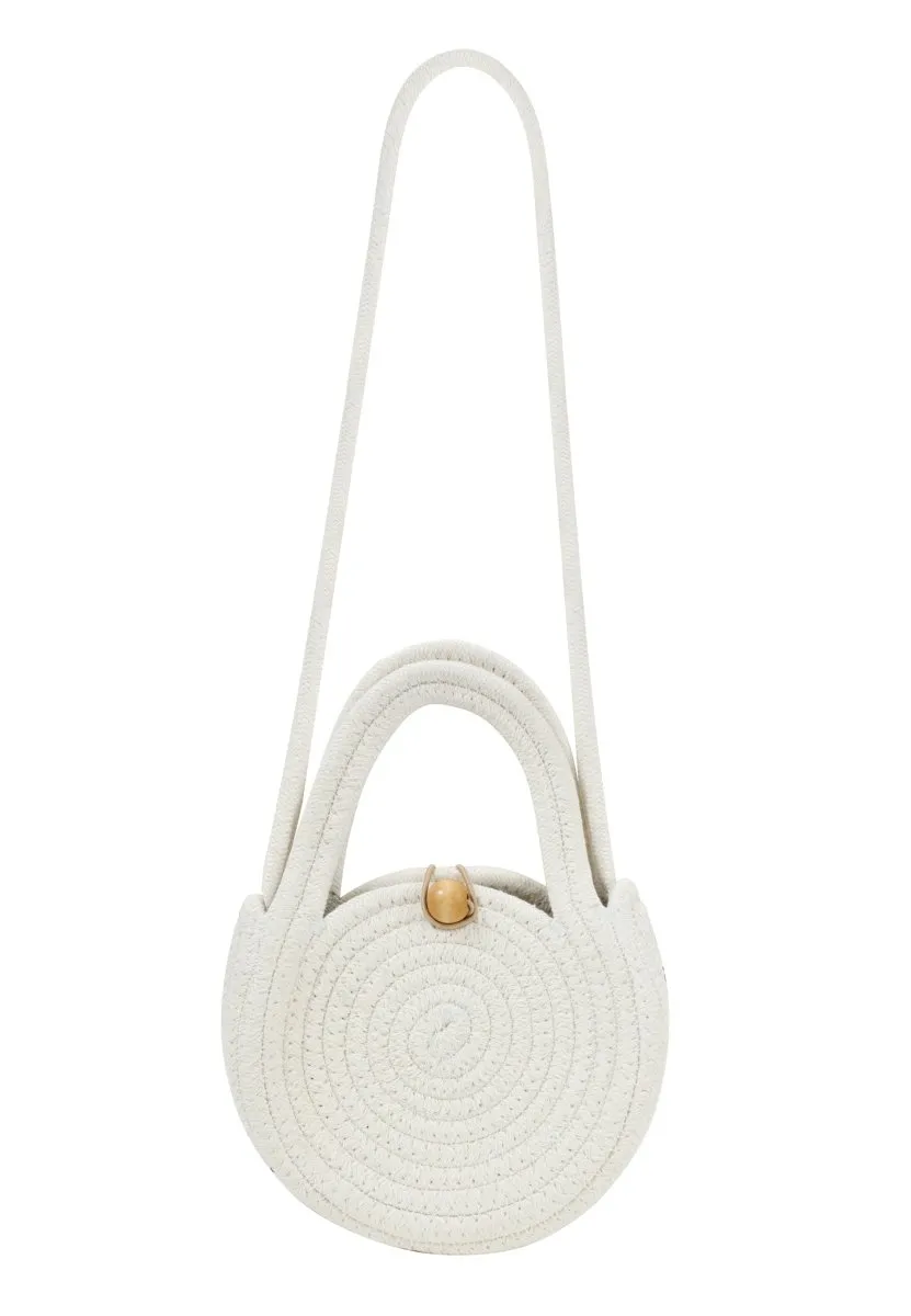 South Beach White Mini Rope Bag