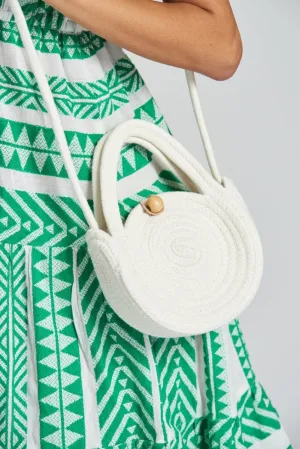 South Beach White Mini Rope Bag