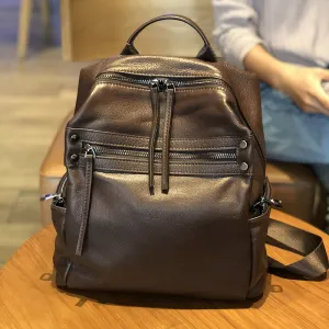 Stylish Ladies Rucksack leather Small Backpack Purse For Women
