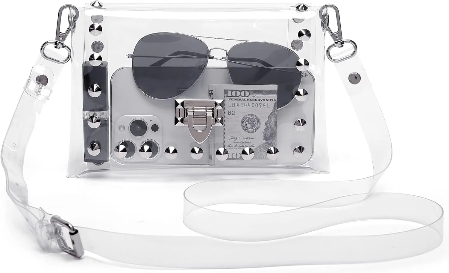Transparent Clutch Clear Purse Crossbody Shoulder Bags Stadium Approved Bags