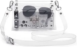 Transparent Clutch Clear Purse Crossbody Shoulder Bags Stadium Approved Bags