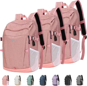 Travel Backpack for Women & Men, Lightweight Backpacks with USB Charging Port in 3 Size, TSA 13.5/15.6/17.3 inch Laptop Backpack, Casual Hiking Daypack for Camping Weekender Business Outdoor