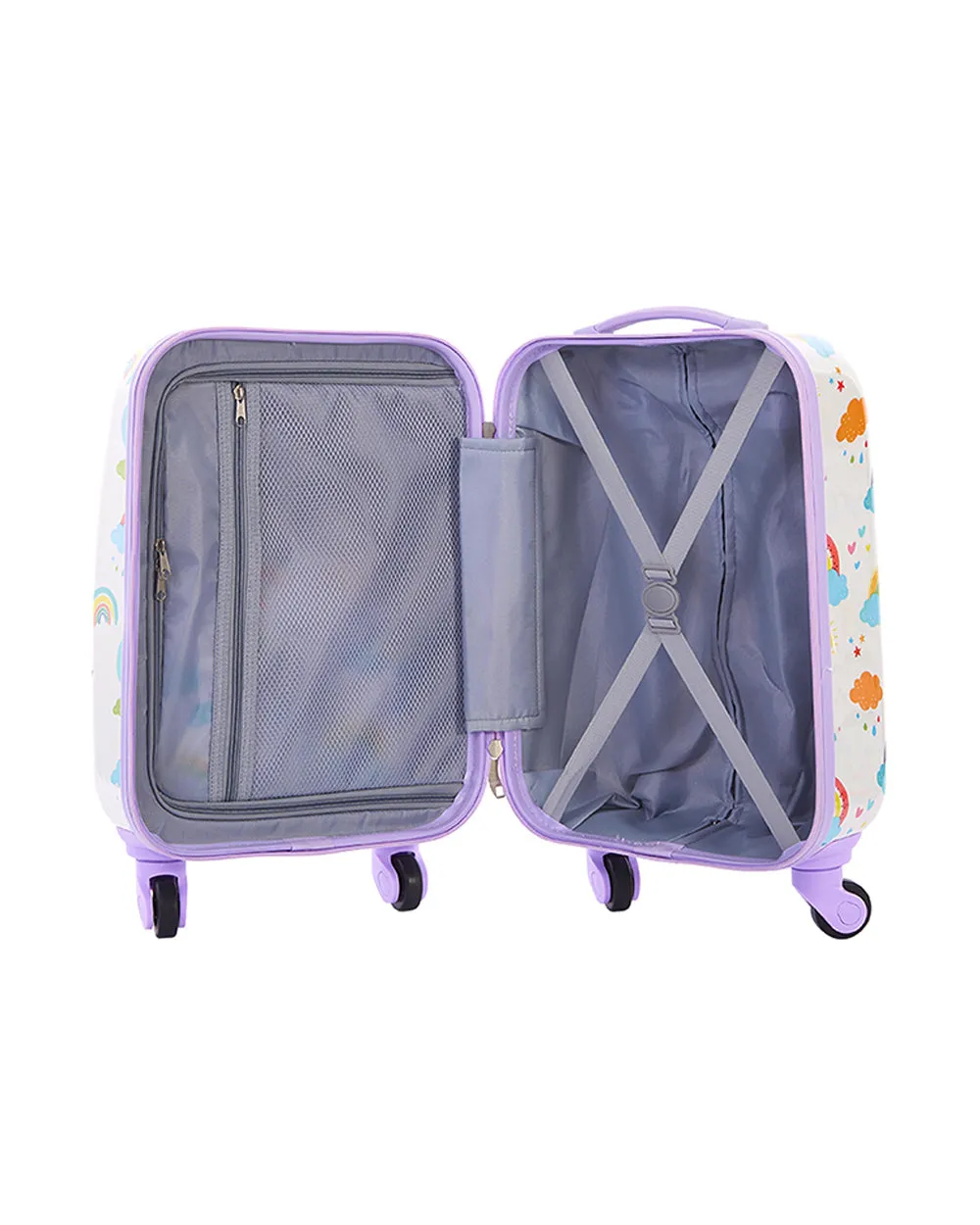 Travelers Club 5 Pieces Kids Luggage Set with 360Â° 4 Wheel Spinner System Rainbow