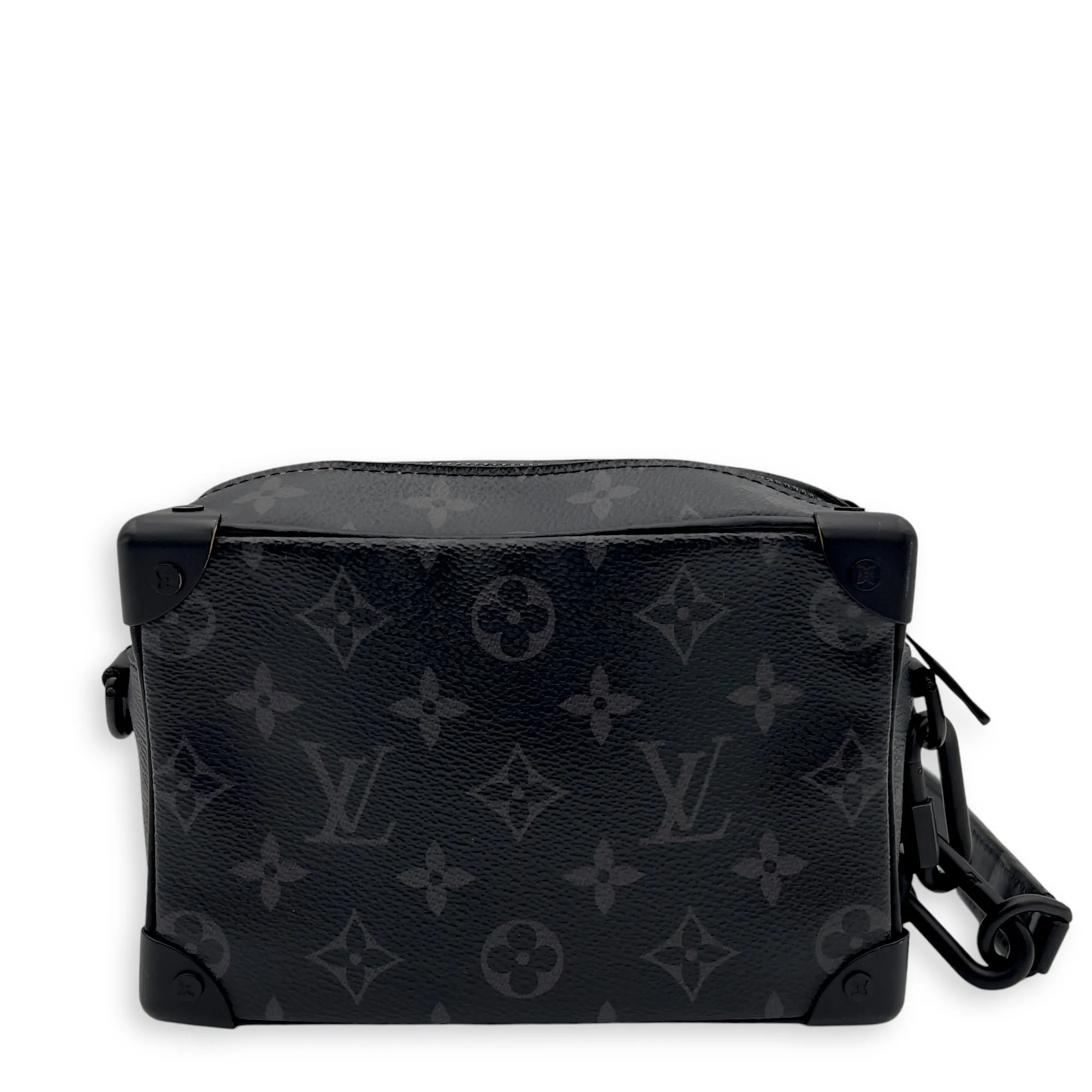 Trunk Crossbody Bag Black in Monogram Coated Canvas, Lacquered Metal hardware