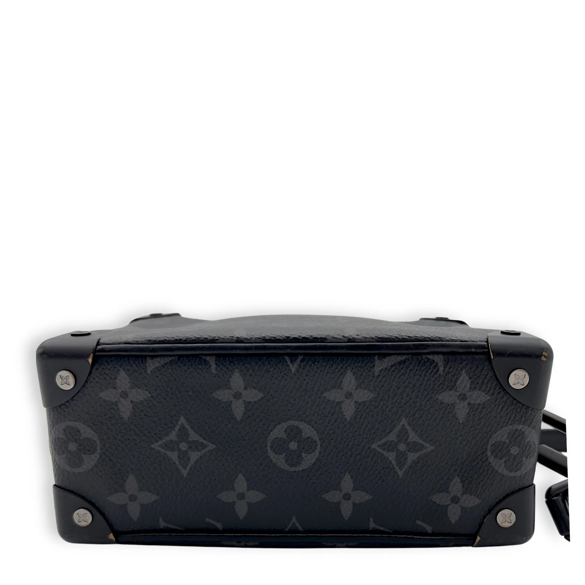 Trunk Crossbody Bag Black in Monogram Coated Canvas, Lacquered Metal hardware