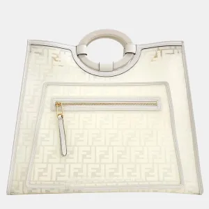 White Zucca Canvas Runaway Large Bag
