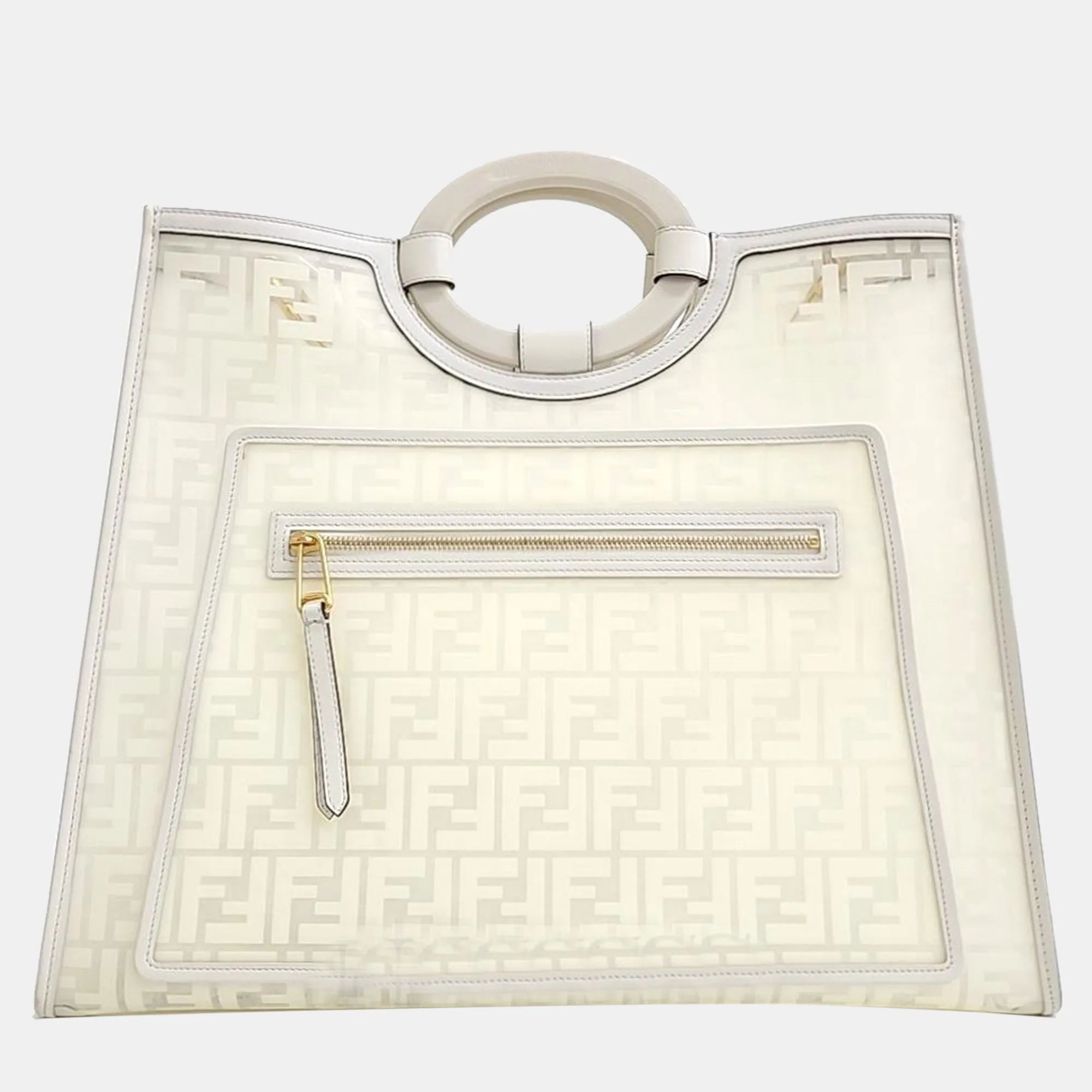 White Zucca Canvas Runaway Large Bag
