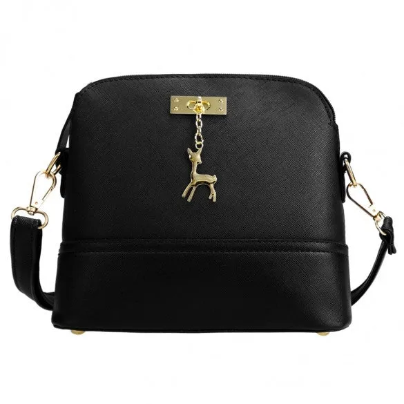 Women Fashion Synthetic Leather Small Solid Handbag Cross Body Shoulder Bags