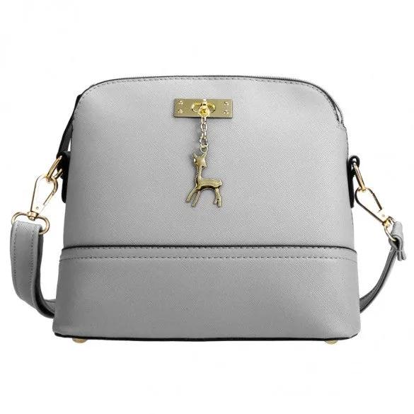 Women Fashion Synthetic Leather Small Solid Handbag Cross Body Shoulder Bags