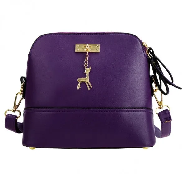 Women Fashion Synthetic Leather Small Solid Handbag Cross Body Shoulder Bags