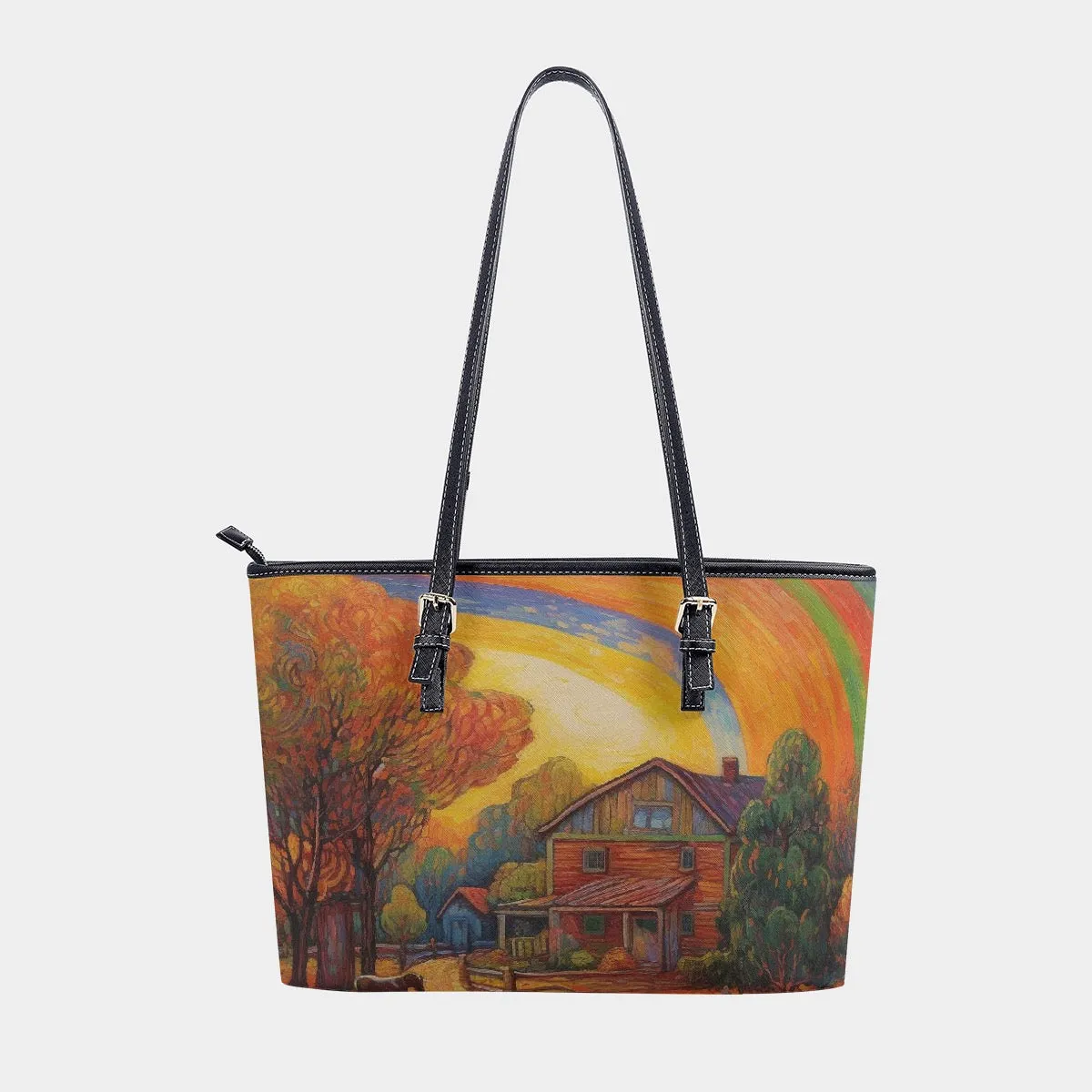 Women's Tote Bag | PU 313 barn landscape print